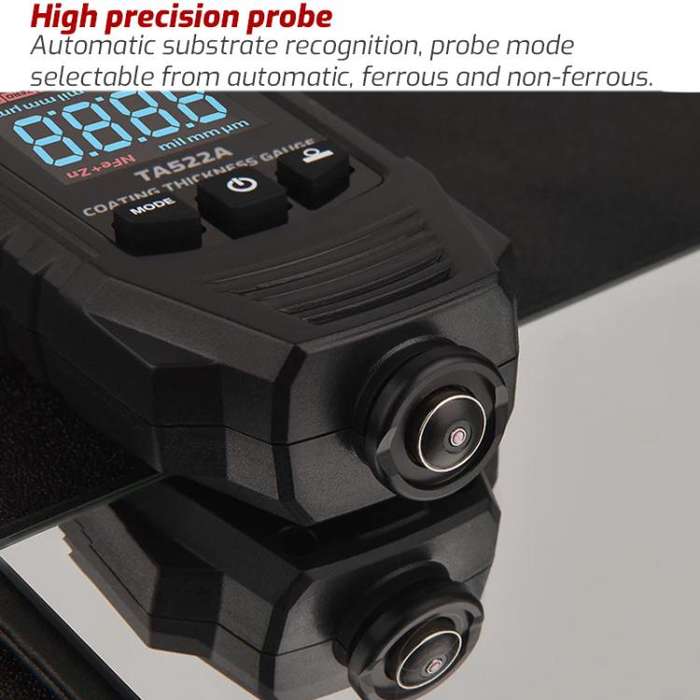 TASI TA522A Car Paint Film Meter Paint Surface Tester Coating Thickness Gauge(Black)