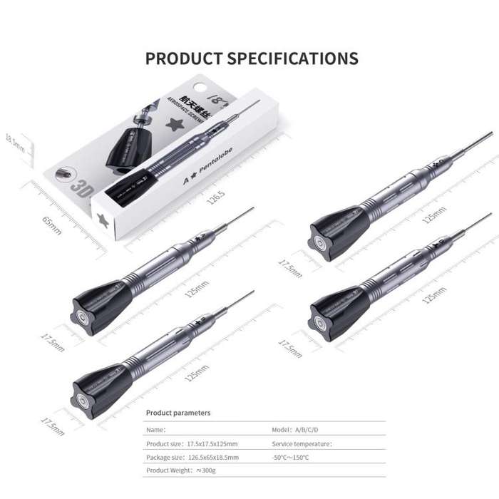 18 Kinds Aerospace 3D Anti-Slip Magnetic Screwdriver, Model:C External Cross