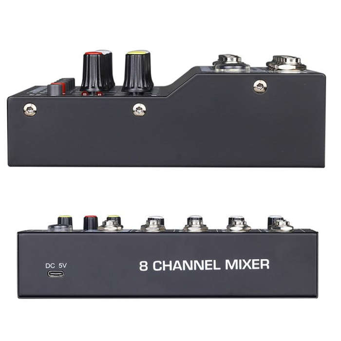 TEYUN Q48 8-Channels Microphone Audio Mixer
