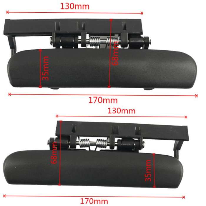 Pair Car Left and Right Door Outside Handle for Citroen Xsara 1997-2005 9101L9, 9101L8(Black)