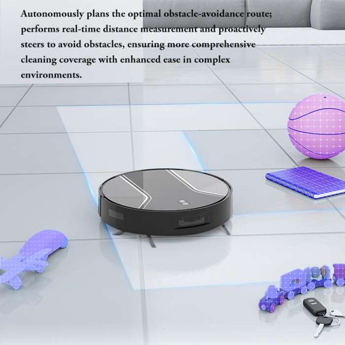 V6 Sweeping Mopping Suction 3 in 1 Automatic Charging Sweeping Robot(Black)