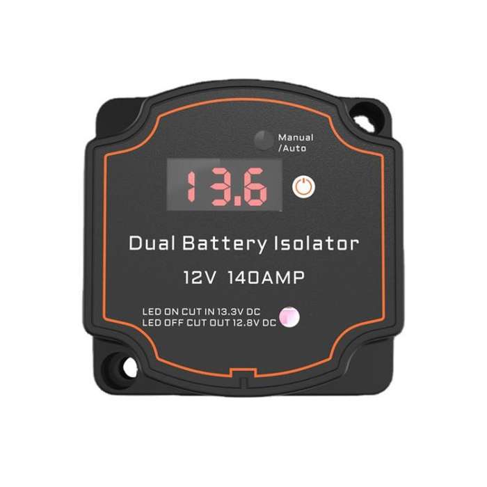 IP68 12V 140A Car Smart Dual Battery Isolation Controller with Digital Display Voltmeter, Type:7m...