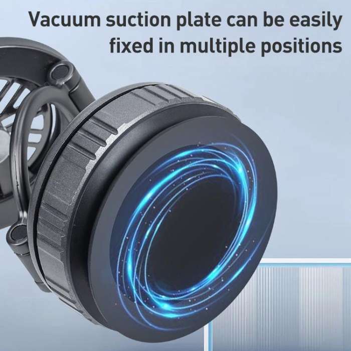 G511 Three-axis Folding Vacuum Adsorption Magnetic Car Phone Holder(Gun Metal)