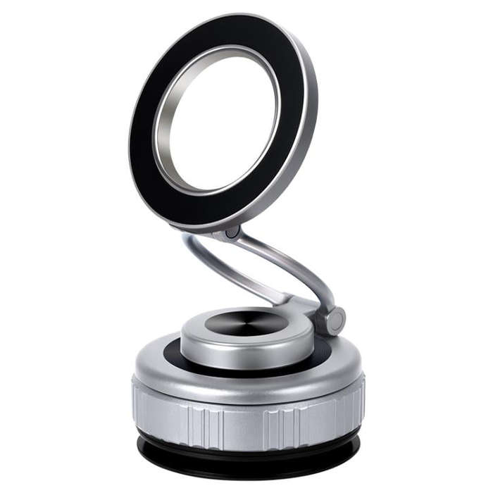 G512 Three-axis Folding Vacuum Adsorption Magnetic Car Phone Holder(Silver)