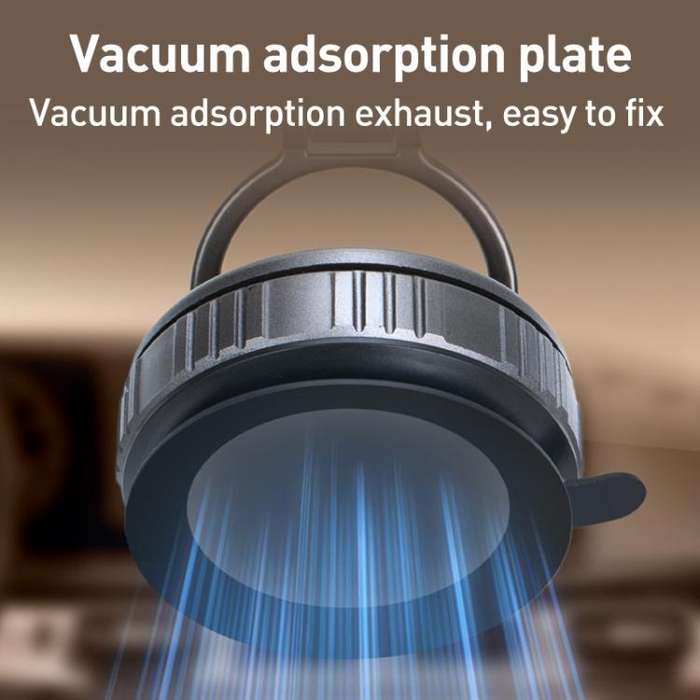 G512 Three-axis Folding Vacuum Adsorption Magnetic Car Phone Holder(Silver)