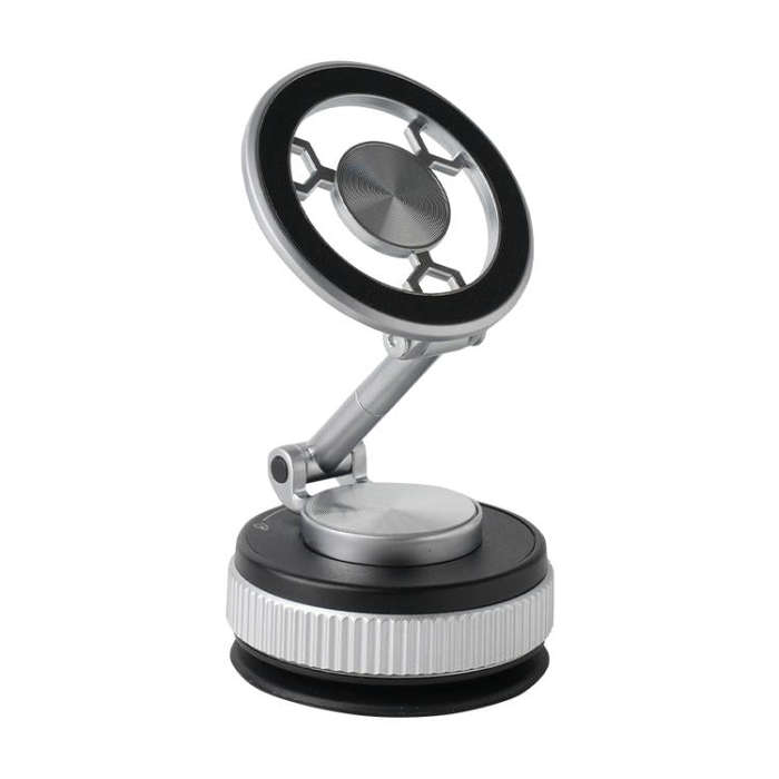 XZK104 2nd Generation Vacuum Adsorption Magnetic Folding Car Phone Holder(Silver A Type)