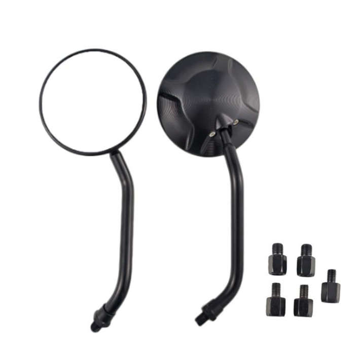 For Yamaha YZF 600 / YZF R6 2pcs/Set Motorcycle Modified Round Reflector Rearview Mirror(Black)
