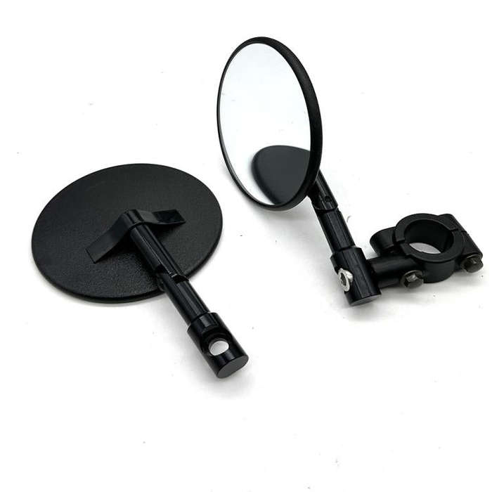 Universal ATV Round Foldable Rearview Mirror Reflective Mirror(Black)