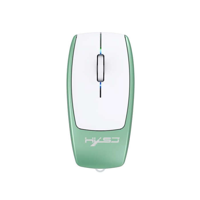 HXSJ M109 Mini Wireless Mouse, 3D Right, TF Card Reader, 4D Mute Buttons(Light Green)