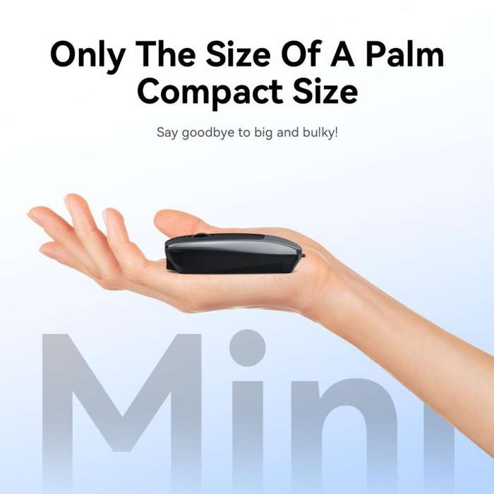 HXSJ M109 Mini Wireless Mouse, 3D Right, TF Card Reader, 4D Mute Buttons(Grey)