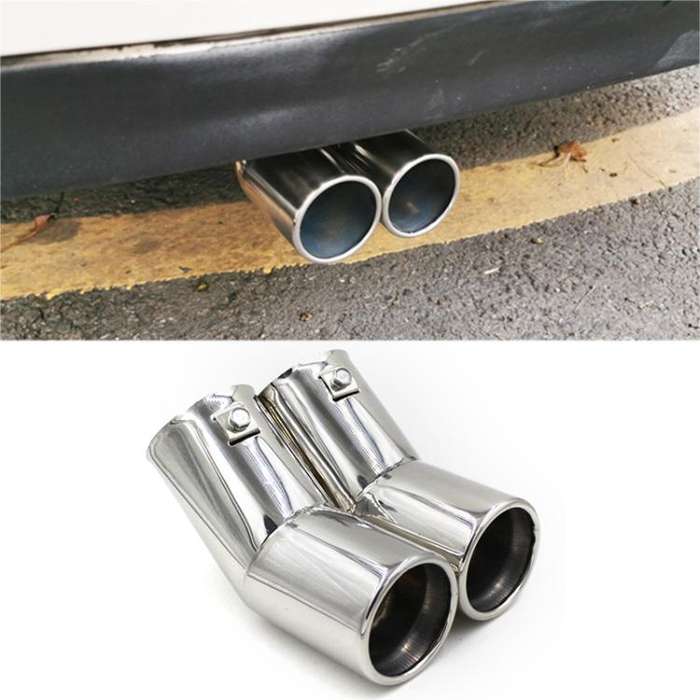 For Bora 2002-2008 Car Modified Stainless Steel Exhaust Pipe Tail Throat(Silver)
