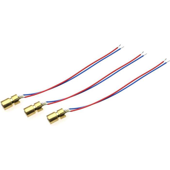3V 10pcs/Pack Adjustable Diode Laser Head Red Dot Laser Module