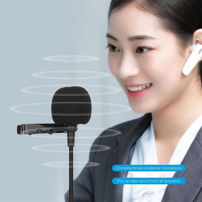 4 Pin XLR Head Metal Lavalier Microphone, Cable Length: 1.5m