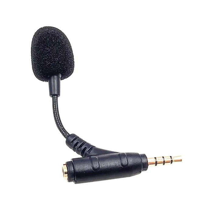 3.5mm Elbow Dual Ports Microphone for Mobile Live Broadcast, Length:80mm