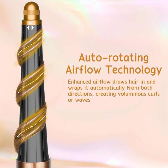 Long Conical Curling Iron Accessories For Dyson Airwrap HS01/ HS05 / HS08(Gold)