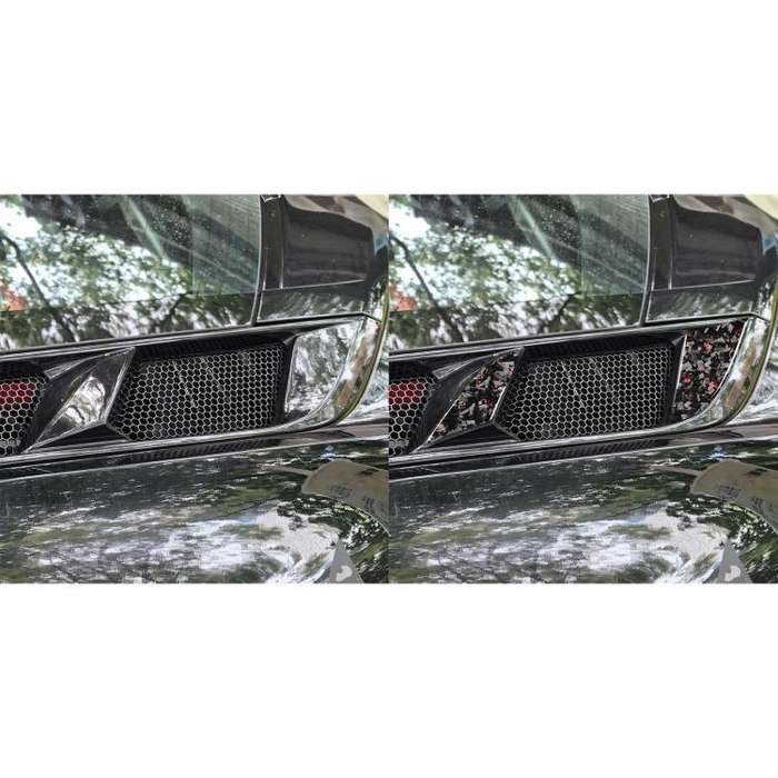 6pcs/Set Forged Gold Foil Carbon Fiber Car Engine Side Vents Decorative Sticker for Chevrolet Cor...