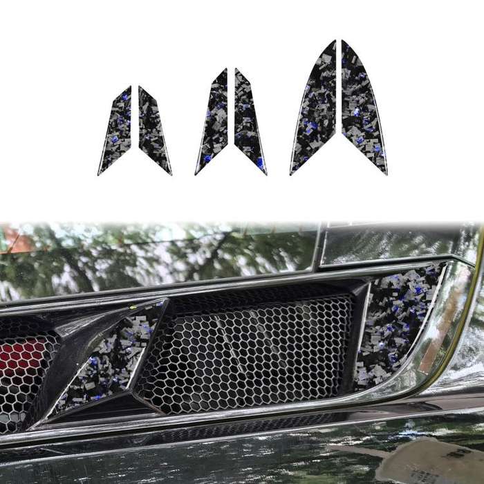 6pcs/Set Forged Gold Foil Carbon Fiber Car Engine Side Vents Decorative Sticker for Chevrolet Cor...