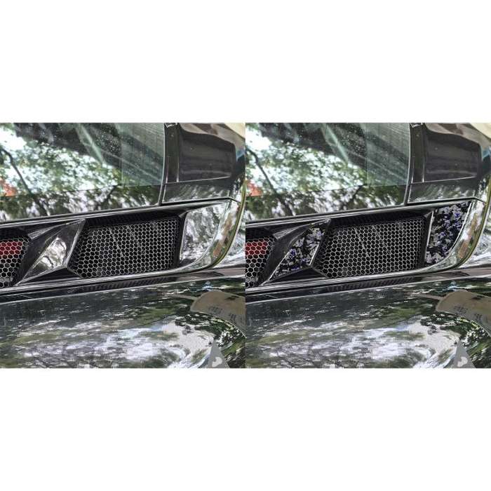 6pcs/Set Forged Gold Foil Carbon Fiber Car Engine Side Vents Decorative Sticker for Chevrolet Cor...