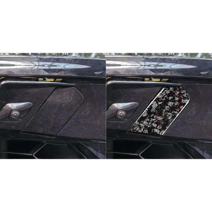 2pcs/Set Forged Gold Foil Carbon Fiber Car Trailer Hook Decorative Sticker for Chevrolet Corvette...