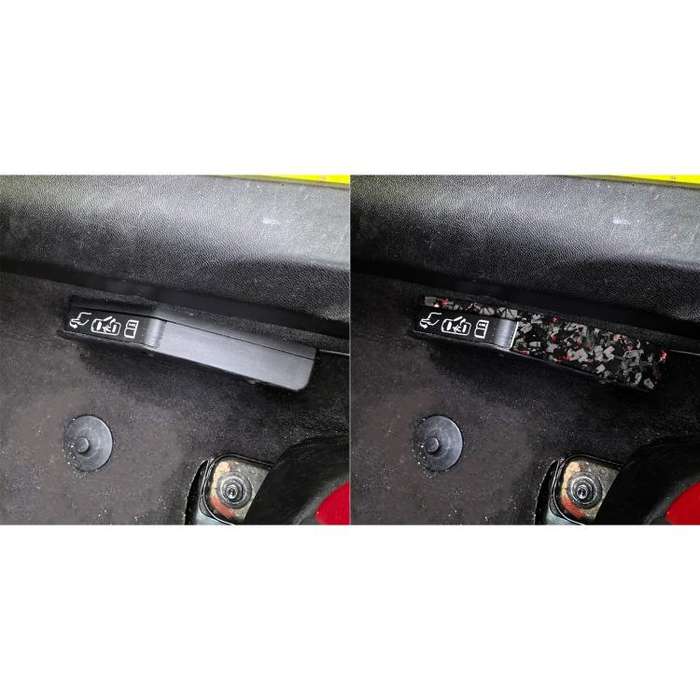 2pcs/Set Forged Gold Foil Carbon Fiber Car Door Lock Switch Decorative Sticker for Chevrolet Corv...