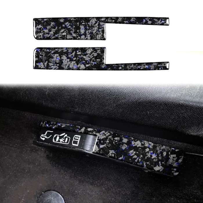 2pcs/Set Forged Gold Foil Carbon Fiber Car Door Lock Switch Decorative Sticker for Chevrolet Corv...