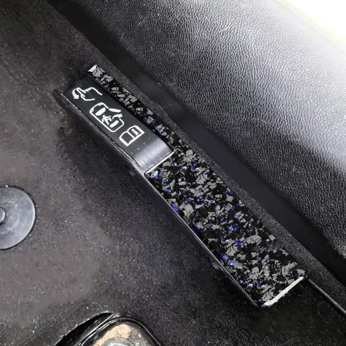 2pcs/Set Forged Gold Foil Carbon Fiber Car Door Lock Switch Decorative Sticker for Chevrolet Corv...