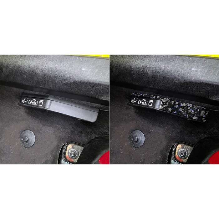 2pcs/Set Forged Gold Foil Carbon Fiber Car Door Lock Switch Decorative Sticker for Chevrolet Corv...
