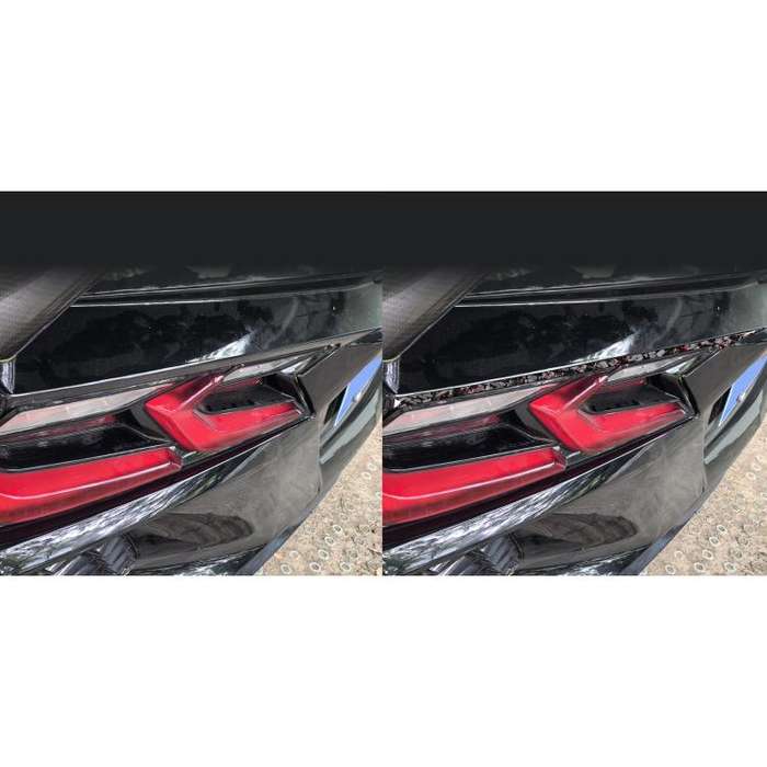 2pcs/Set Forged Gold Foil Carbon Fiber Car Taillight Decorative Sticker for Chevrolet Corvette C8...