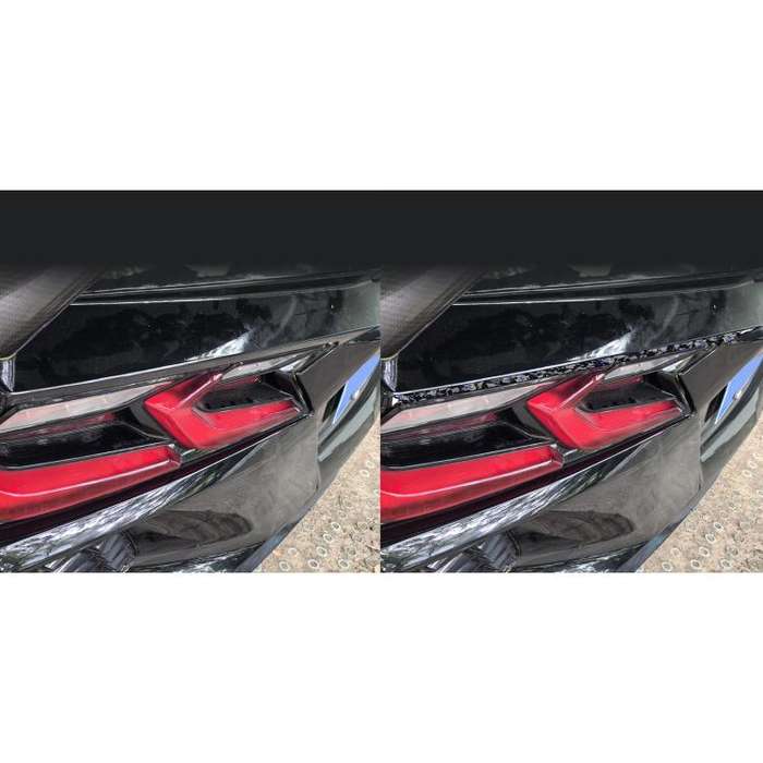 2pcs/Set Forged Gold Foil Carbon Fiber Car Taillight Decorative Sticker for Chevrolet Corvette C8...