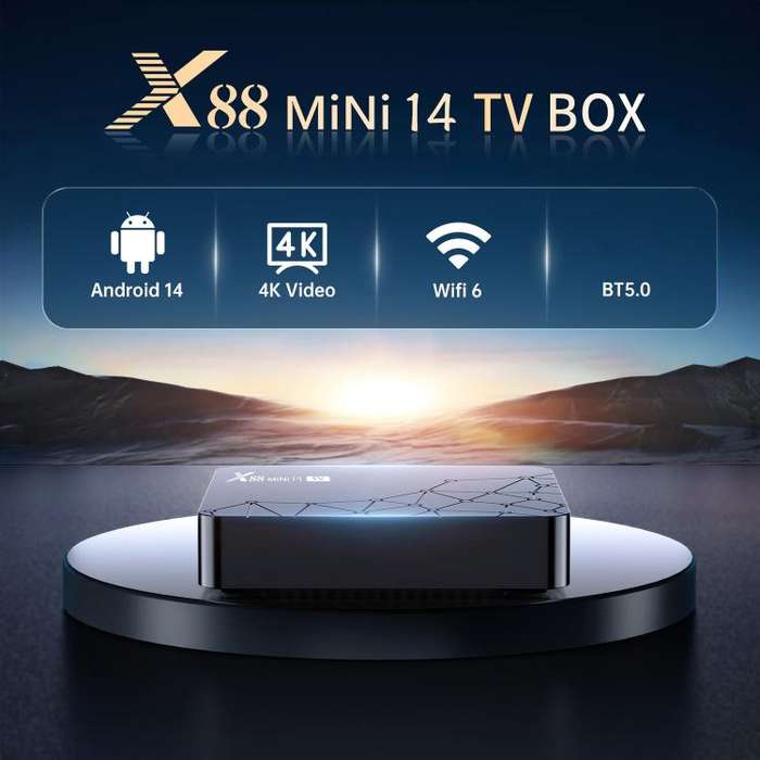X88 mini 14 TV Android 14 Smart HD TV Box, RK3518 Quad-Core 64bit Cortex-A53, Memory:2GB+16GB(AU ...
