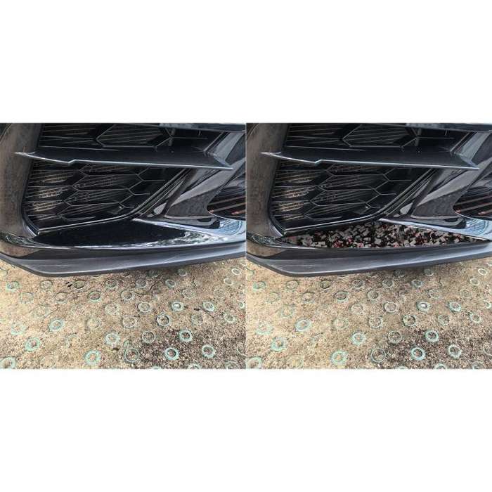 2pcs/Set Forged Gold Foil Carbon Fiber Car Front Bumper Sides Decorative Sticker for Chevrolet Co...