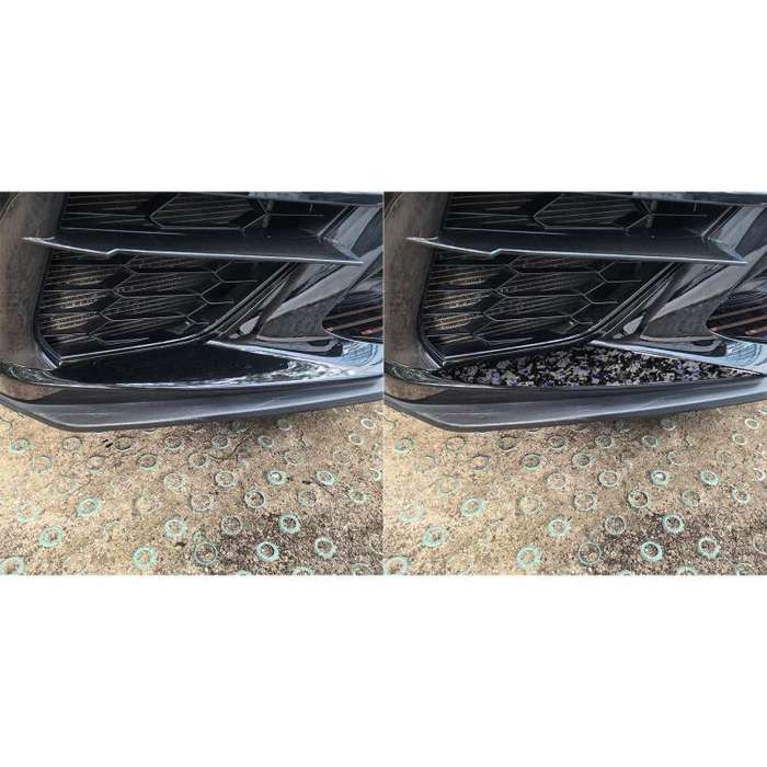 2pcs/Set Forged Gold Foil Carbon Fiber Car Front Bumper Sides Decorative Sticker for Chevrolet Co...