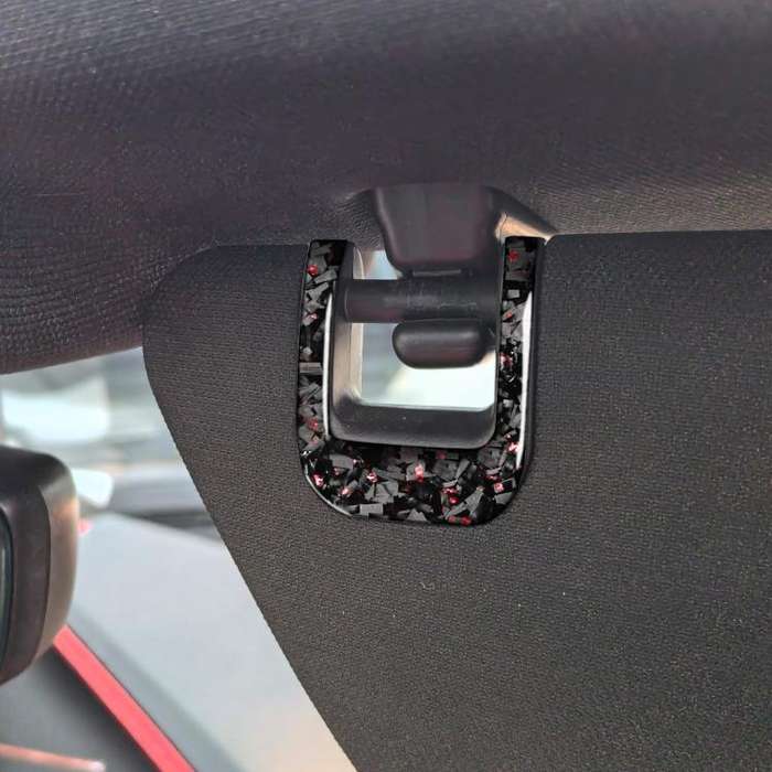 4pcs/Set Forged Gold Foil Carbon Fiber Car Sun Visor Decorative Sticker for Chevrolet Corvette C8...