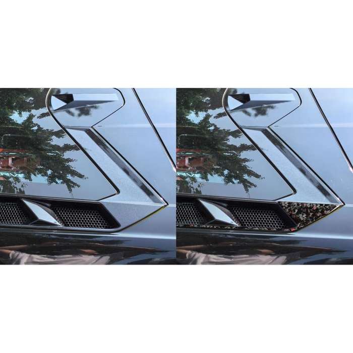 4pcs/Set Forged Gold Foil Carbon Fiber Car Roof Engine Vents Decorative Sticker for Chevrolet Cor...