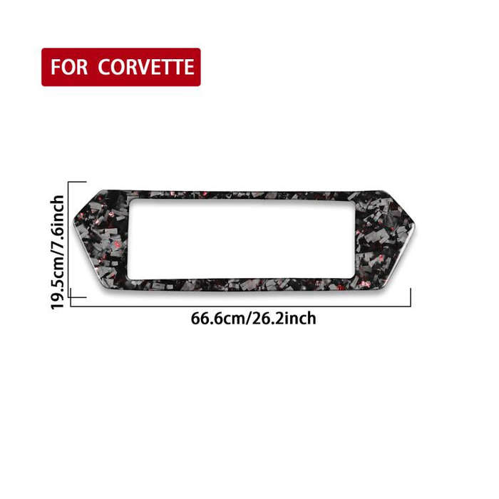 Forged Gold Foil Carbon Fiber Car Rear License Plate Frame Decorative Sticker for Chevrolet Corve...