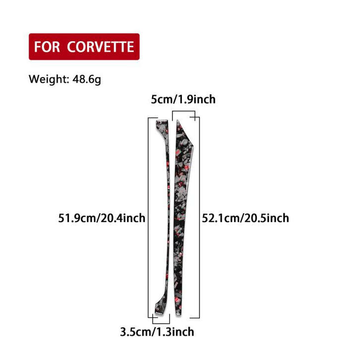 2pcs/Set Forged Gold Foil Carbon Fiber Car Center Console Side Decorative Sticker for Chevrolet C...