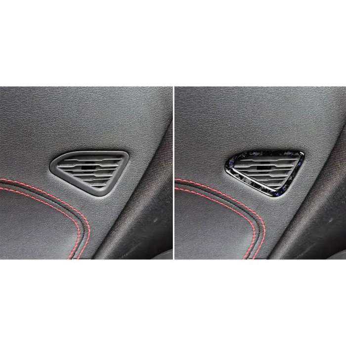 2pcs/Set Forged Gold Foil Carbon Fiber Car Door Air Outlet Decorative Sticker for Chevrolet Corve...