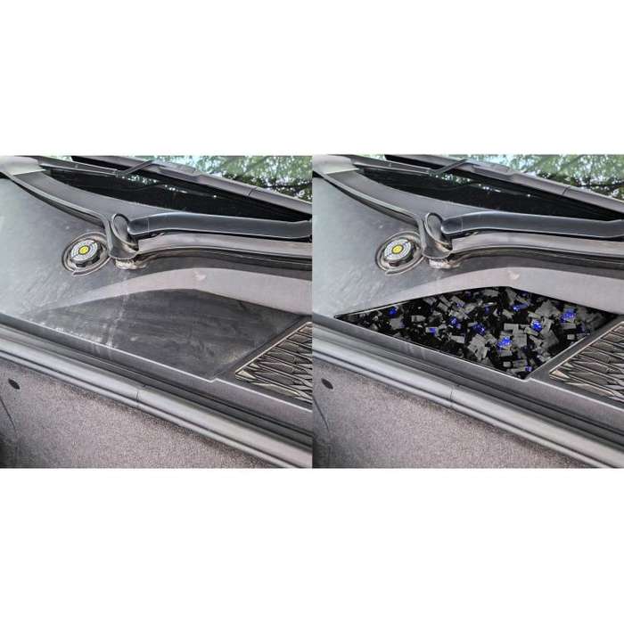 Forged Gold Foil Carbon Fiber Car Front Storage Vents Decorative Sticker for Chevrolet Corvette C...