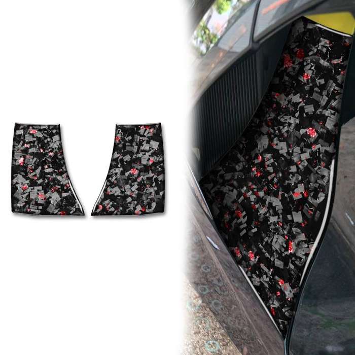 2pcs/Set Forged Gold Foil Carbon Fiber Car Body Exhaust Port Decorative Sticker for Chevrolet Cor...