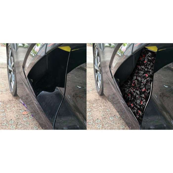 2pcs/Set Forged Gold Foil Carbon Fiber Car Body Exhaust Port Decorative Sticker for Chevrolet Cor...