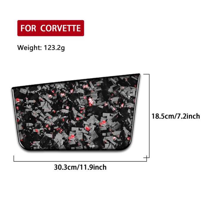 Forged Gold Foil Carbon Fiber Car Front Passenger Seat Panel Decorative Sticker for Chevrolet Cor...