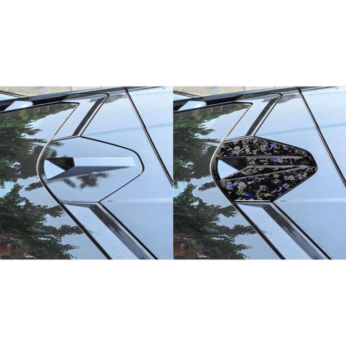 4pcs/Set Forged Gold Foil Carbon Fiber Car Rear Roof Camera Decorative Sticker for Chevrolet Corv...