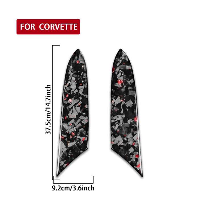2pcs/Set Forged Gold Foil Carbon Fiber Car Inside Armrest Panel Decorative Sticker for Chevrolet ...