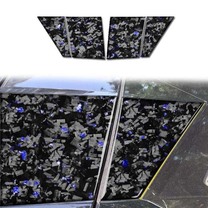 4pcs/Set Forged Gold Foil Carbon Fiber Car Roof Camera Sides Decorative Sticker for Chevrolet Cor...