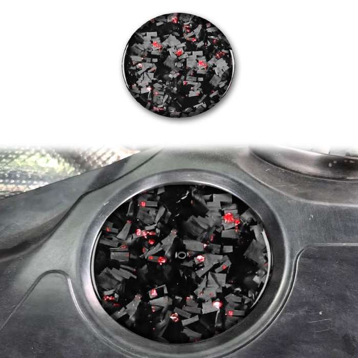 Forged Gold Foil Carbon Fiber Car Engine Compartment Side Decorative Sticker for Chevrolet Corvet...
