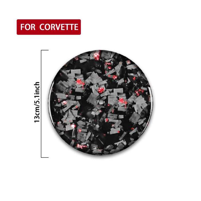 Forged Gold Foil Carbon Fiber Car Engine Compartment Side Decorative Sticker for Chevrolet Corvet...