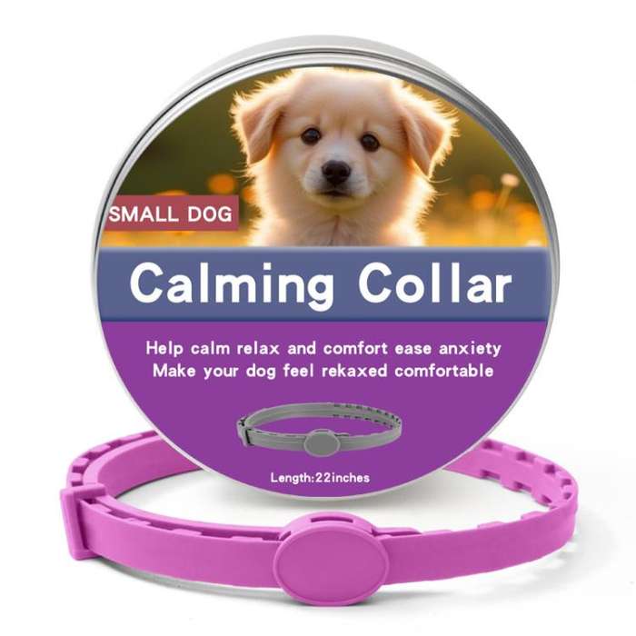 Pet Deworming Calming Collar Fleas Ticks Removing, Aluminum Box Packing, Model:56cm For Puppy(Pur...