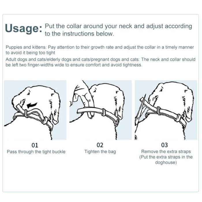 Pet Deworming Calming Collar Fleas Ticks Removing, Aluminum Box Packing, Model:72cm For Large Dog...