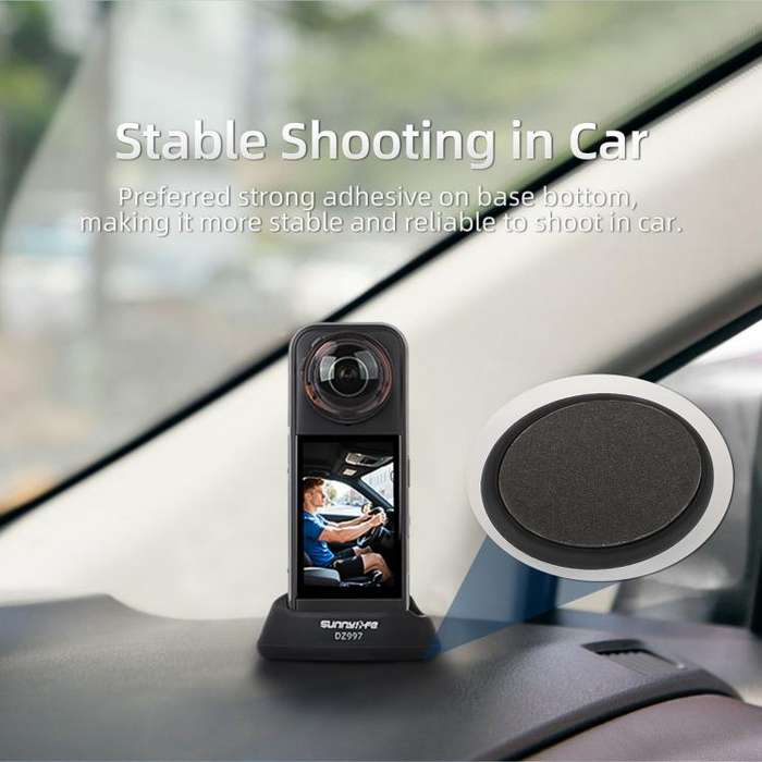 For Insta360 X5 / X4 Sunnylife Silicone Stand Base Car Base(Black)