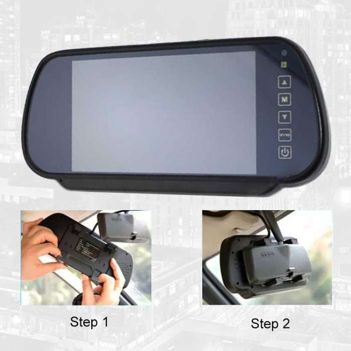 7 inch IPS HD Screen AHD Touch Button Car Reversing Rearview Camera Monitor Kit(Black)